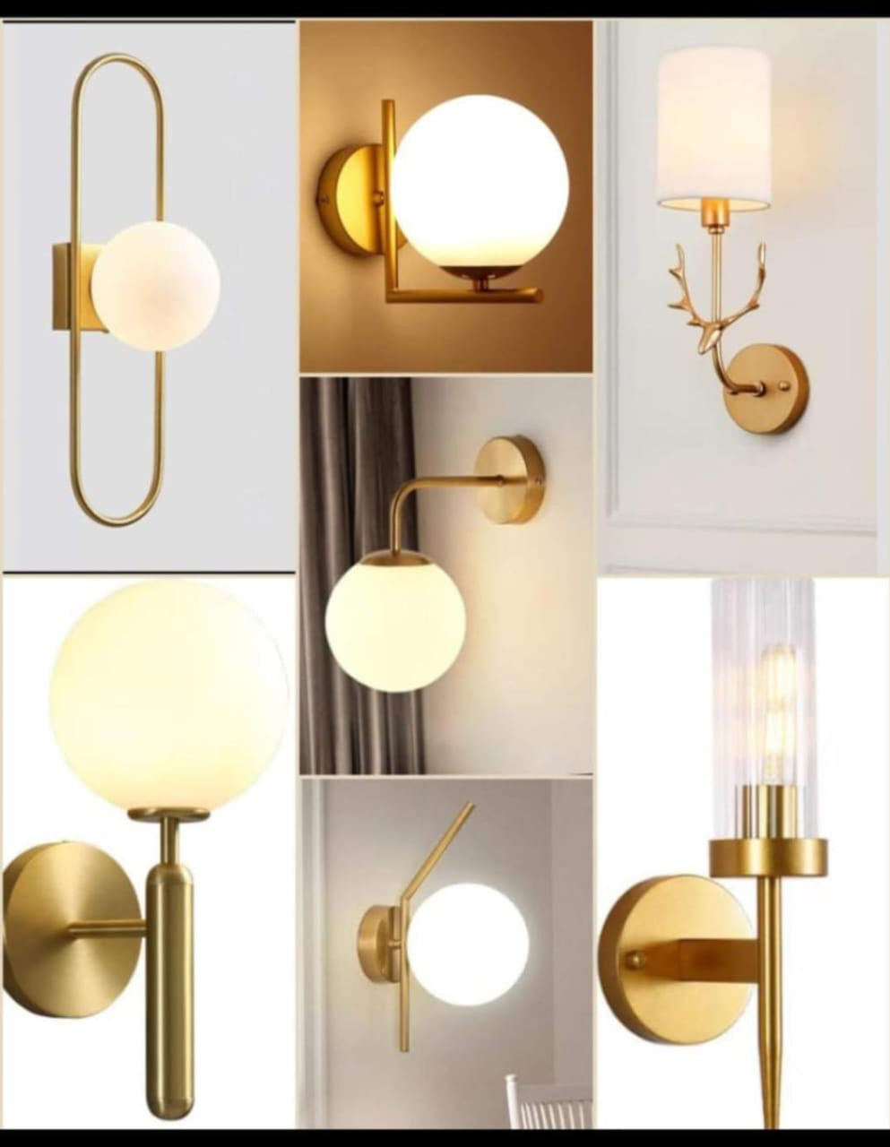 Wall light all design available indoor outdoor use... waterproof good quality... ￼￼