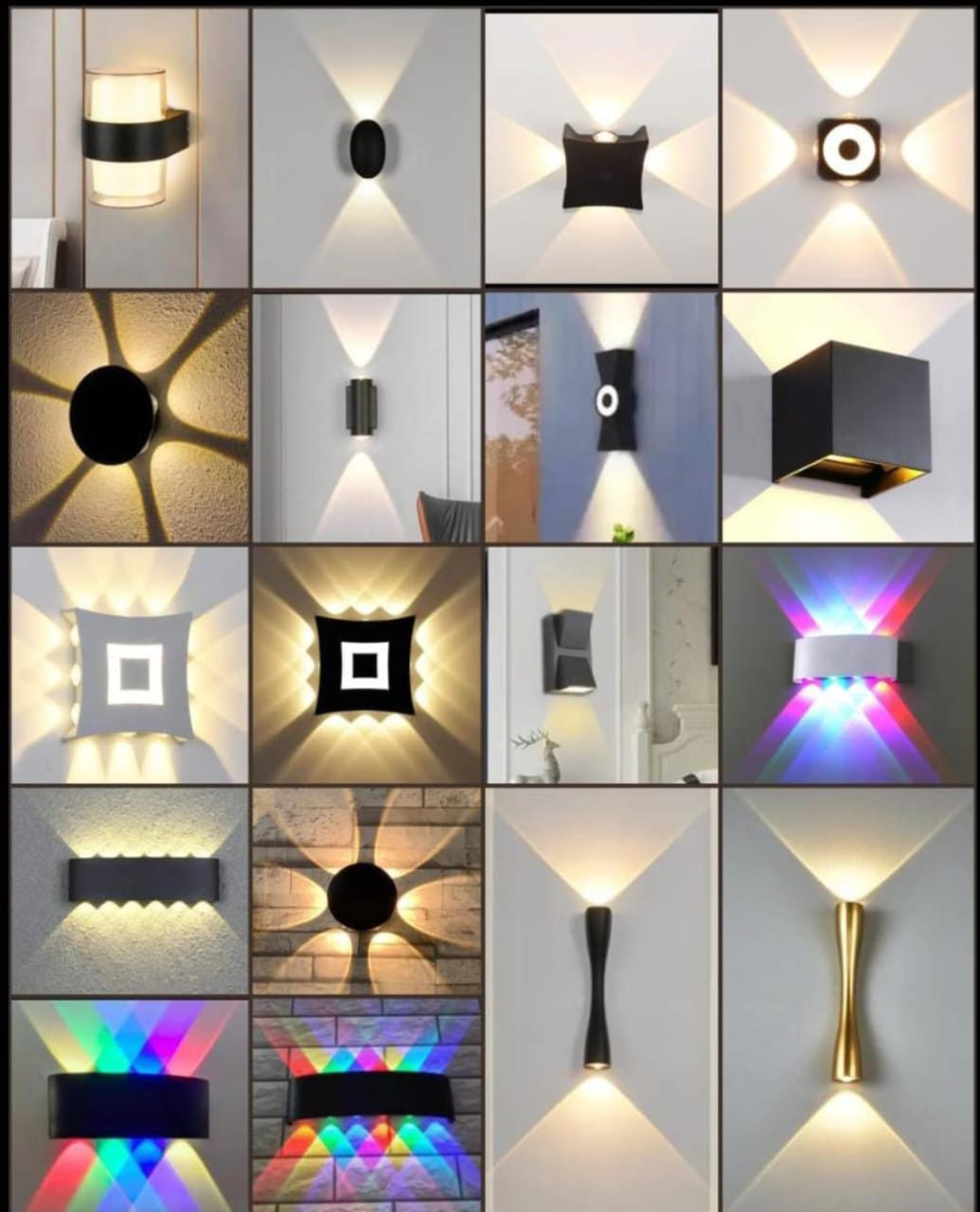 Wall light all design available indoor outdoor use... waterproof good quality... ￼￼