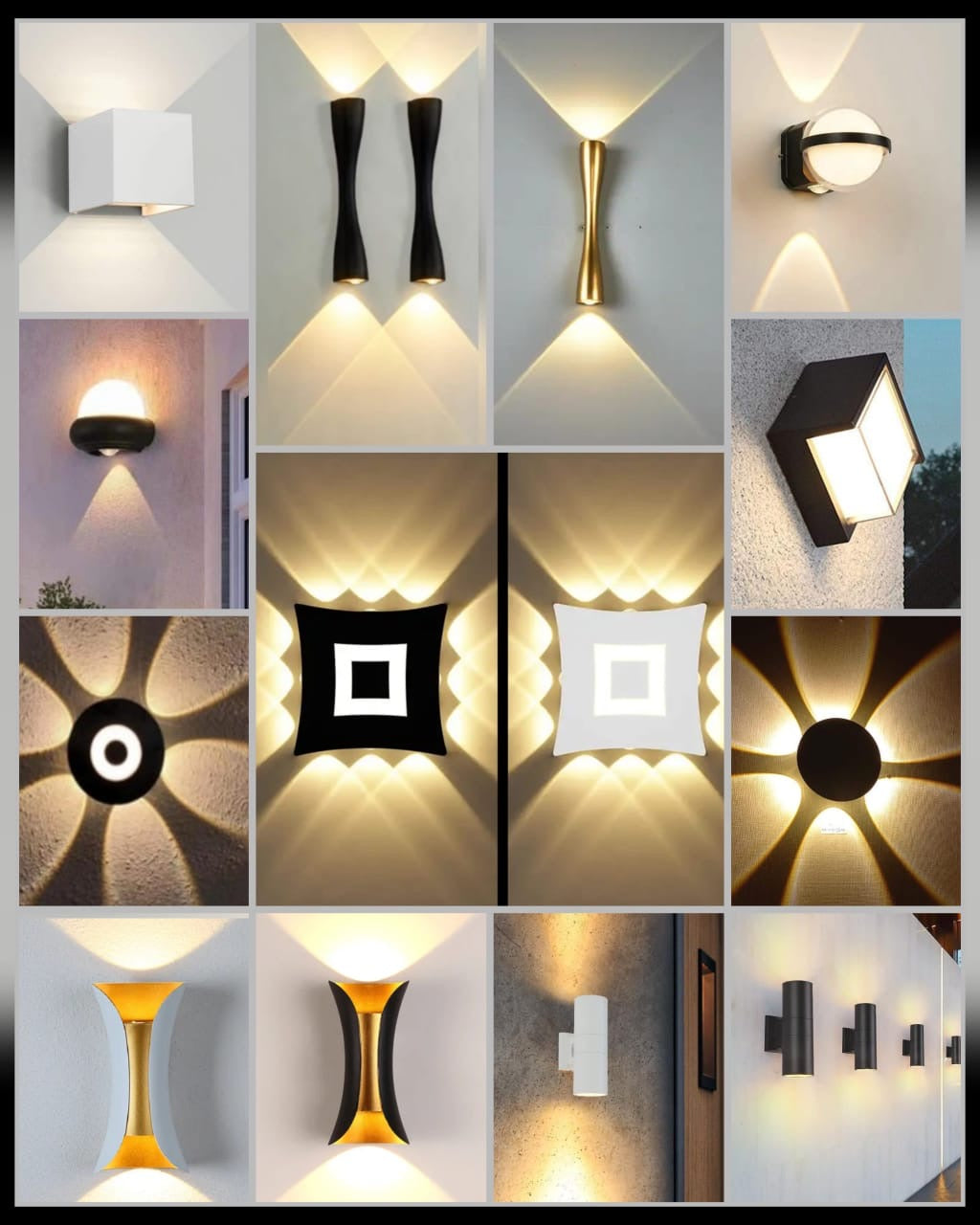 Wall light all design available indoor outdoor use... waterproof good quality... ￼￼