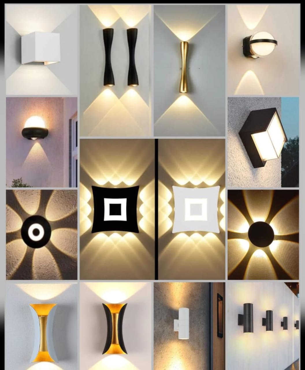 Wall light all design available indoor outdoor use... waterproof good quality... ￼￼