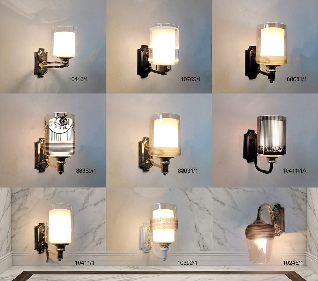 Wall light all design available indoor outdoor use... waterproof good quality... ￼￼
