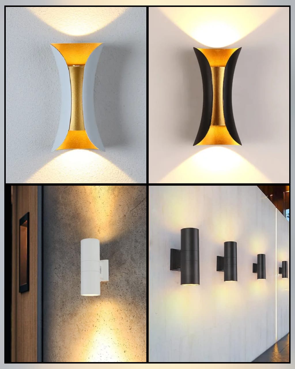 Wall light all design available indoor outdoor use... waterproof good quality... ￼￼