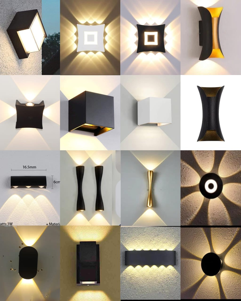 Wall light all design available indoor outdoor use... waterproof good quality... ￼￼