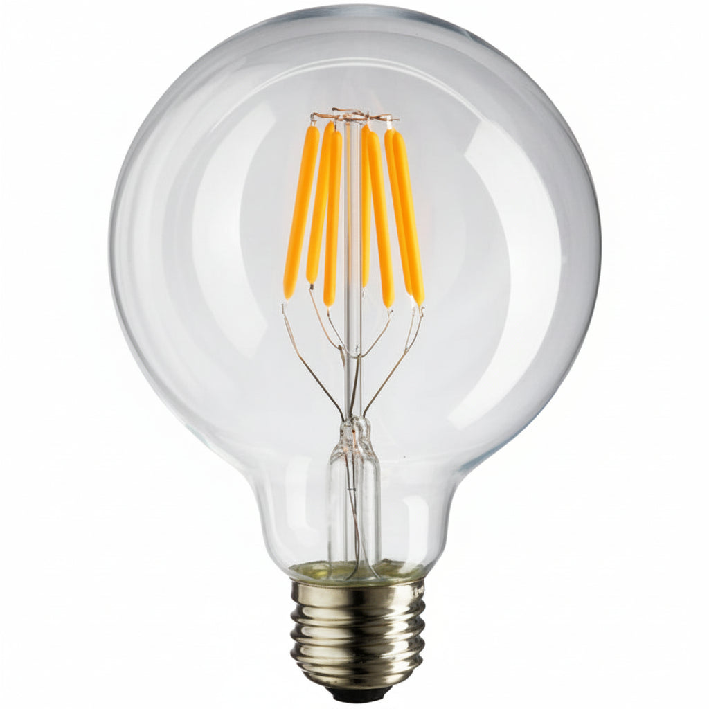 LED 6W Filament Bulb E27 Warm Dimmable Clear Glass Vintage Style